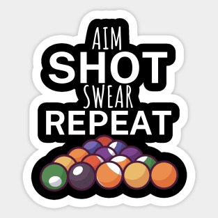 Aim shot swear repeat Sticker